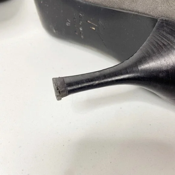 Giuseppe Zanotti High Heel Pump Gray Suede Pointed Toe Womens 40 IT / 10 US - Picture 13 of 14